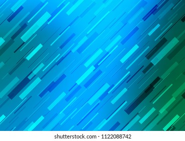 Light Blue, Green vector background with straight lines. Glitter abstract illustration with colored sticks. Smart design for your business advert.
