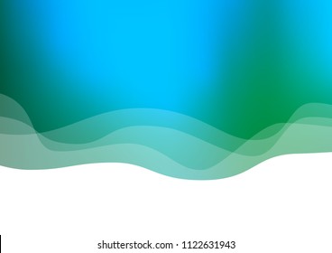 Light Blue, Green vector background with curved circles. Shining crooked illustration in marble style. The elegant pattern for brand book.