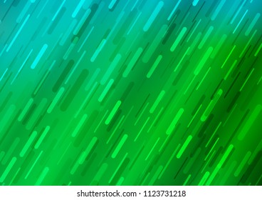 Light Blue, Green vector background with straight diagonal lines. Blurred decorative design in simple style with lines. The pattern can be used for websites.