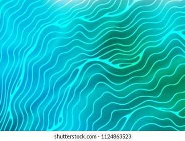 Light Blue, Green vector background with liquid shapes. Geometric illustration in marble style with gradient.  A completely new marble design for your business.