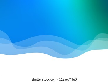 Light Blue, Green vector background with lava shapes. Creative illustration in halftone marble style with gradient. The elegant pattern for brand book.