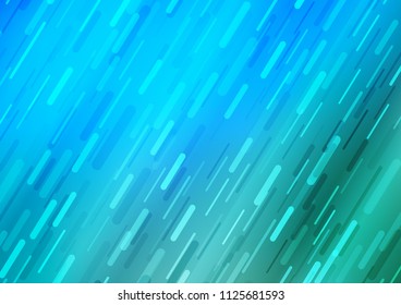 Light Blue, Green vector background with straight lines. Lines on blurred abstract background with gradient. Smart design for your business advert.