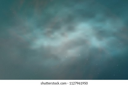 Light Blue, Green vector background with galaxy stars. Modern abstract illustration with Big Dipper stars. Best design for your ad, poster, banner.