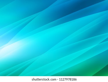 Light Blue, Green vector background with straight lines. Decorative shining illustration with lines on abstract template. The pattern can be used as ads, poster, banner for commercial.