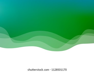 Light Blue, Green vector background with bent lines. A vague circumflex abstract illustration with gradient. A completely new template for your business design.