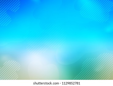 Light Blue, Green vector background with straight lines. Glitter abstract illustration with colored sticks. The pattern can be used for websites.