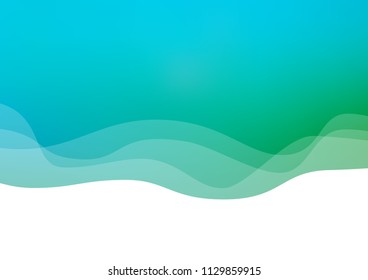 Light Blue, Green vector background with lava shapes. A sample with blurred bubble shapes. The best blurred design for your business.