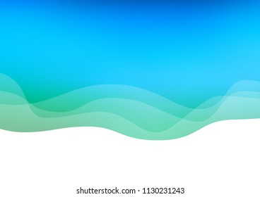 Light Blue, Green vector background with lava shapes. Modern gradient abstract illustration with bandy lines. The best blurred design for your business.
