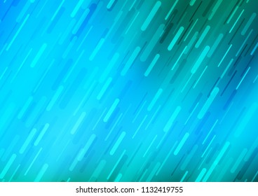 Light Blue, Green vector background with straight lines. Decorative shining illustration with lines on abstract template. The pattern can be used for websites.