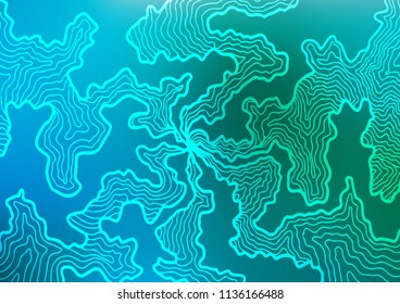 Light Blue, Green vector background with lava shapes. Creative illustration in halftone marble style with gradient. The template for cell phone backgrounds.