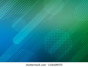 Light Blue, Green vector background with straight lines and dots. Modern geometrical abstract illustration with sticks, dots. The pattern can be used as ads, poster, banner for commercial.
