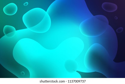 Light Blue, Green vector background with bent ribbons. Geometric illustration in memphis style with gradient.  A completely new memphis design for your business.