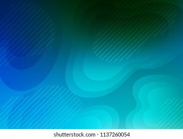 Light Blue, Green vector background with straight lines. Decorative shining illustration with lines on abstract template. Best design for your ad, poster, banner.