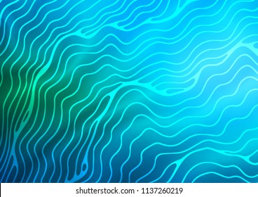 Light Blue, Green vector background with bubble shapes. Brand new colored illustration in marble style with gradient. Textured wave pattern for backgrounds.