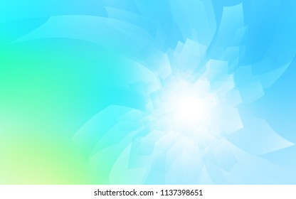 Light Blue, Green vector background with hexagons. Illustration with set of colorful hexagons. Pattern for ads, leaflets.