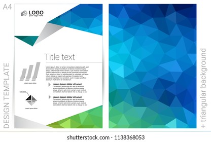 Light Blue, Green vector  background for presentations. Booklet with textbox on colorful abstract background. The pattern can be used for any ad, booklets.
