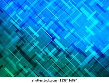 Light Blue, Green vector background with straight lines. Decorative shining illustration with lines on abstract template. The pattern can be used as ads, poster, banner for commercial.