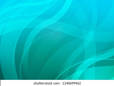 Light Blue, Green vector background with curved circles. Shining illustration, which consist of blurred lines, circles. A completely new marble design for your business.