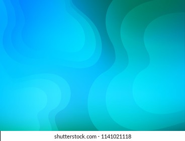 Light Blue, Green vector background with liquid shapes. An elegant bright illustration with gradient. Marble style for your business design.