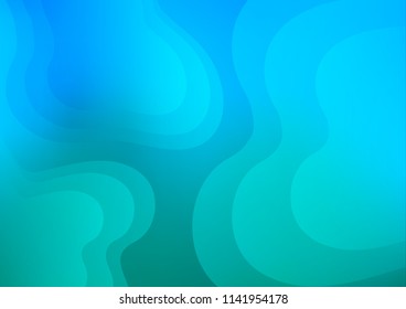 Light Blue, Green vector background with bent lines. An elegant bright illustration with gradient. The best blurred design for your business.