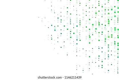 Light Blue, Green vector background of rectangles and squares. Style quilt and blanket. Geometrical rectangular pattern. Repeating pattern with rectangle shapes.