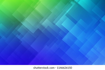 Light Blue, Green vector background with straight lines. Shining colored illustration with sharp stripes. Best design for your ad, poster, banner.