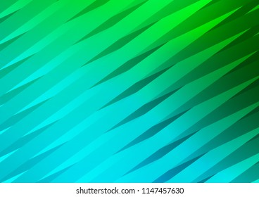 Light Blue, Green vector background with straight lines. Lines on blurred abstract background with gradient. Best design for your ad, poster, banner.