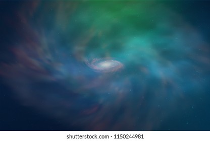 Light Blue, Green vector background with galaxy stars. Modern abstract illustration with Big Dipper stars. Pattern for astronomy websites.