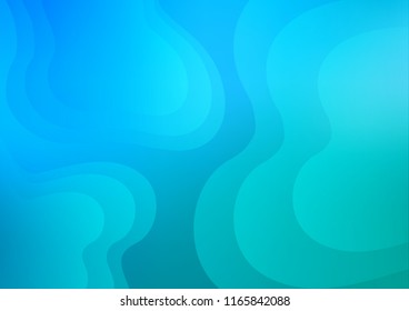 Light Blue, Green vector background with bent ribbons. A completely new color illustration in marble style. The elegant pattern for brand book.