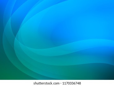 Light Blue, Green vector background with bubble shapes. Creative illustration in halftone marble style with gradient. A completely new template for your business design.