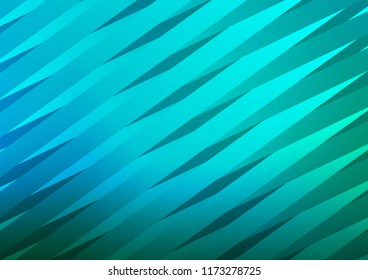 Light Blue, Green vector background with straight lines. Modern geometrical abstract illustration with staves. The pattern can be used for websites.