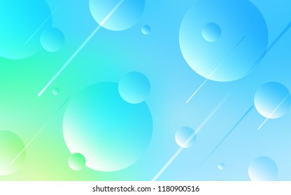 Light Blue, Green vector background with bubbles. Abstract illustration with colored bubbles in nature style. Completely new template for your brand book.