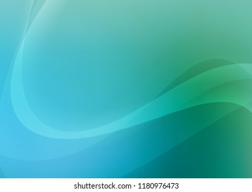 Light Blue, Green vector background with curved circles. Creative geometric illustration in marble style with gradient. Pattern for your business design.