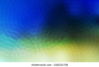 Light Blue, Green vector background with bubbles. Glitter abstract illustration with blurred drops of rain. Pattern can be used for futuristic ad, booklets.