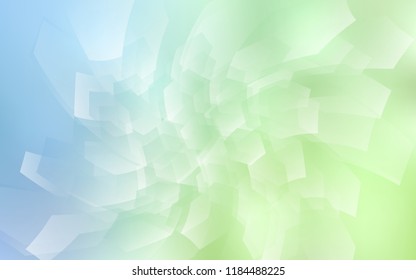 Light Blue, Green vector background with hexagons. Illustration with set of colorful hexagons. Pattern for texture of wallpapers.