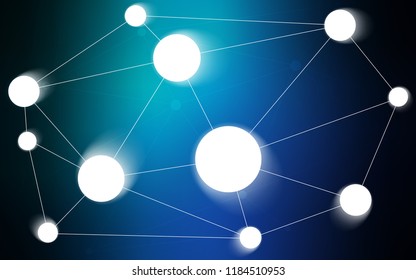 Light Blue, Green vector background with bubbles, lines. Illustration with set of colorful abstract circles and lines. Pattern can be used for beautiful websites.
