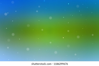 Light Blue, Green vector background with bubbles. Blurred decorative design in abstract style with bubbles. Pattern can be used as texture of wallpapers.