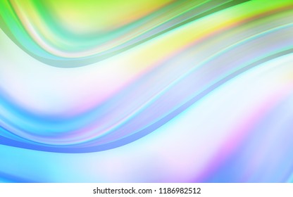 Light Blue, Green vector background with curved circles. Creative geometric illustration in marble style with gradient. The template for cell phone backgrounds.