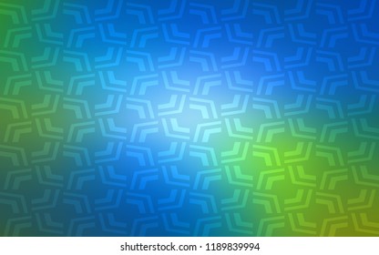 Light Blue, Green vector background with bent lines. Modern gradient abstract illustration with bandy lines. The best blurred design for your business.