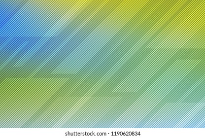 Light Blue, Green vector background with straight lines. Blurred decorative design in simple style with lines. Best design for your ad, poster, banner.