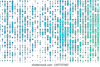 Light Blue, Green vector background with bubbles. Blurred decorative design in abstract style with bubbles. Template for your brand book.