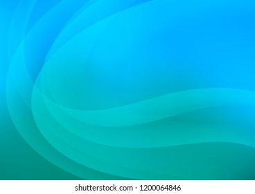 Light Blue, Green vector background with curved circles. Geometric illustration in marble style with gradient.  The elegant pattern for brand book.