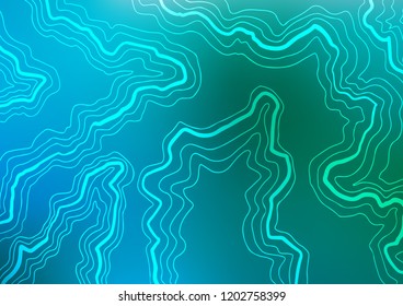 Light Blue, Green vector background with bent ribbons. Colorful illustration in abstract marble style with gradient. New composition for your brand book.