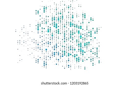 Light Blue, Green vector background with bubbles. Glitter abstract illustration with blurred drops of rain. Design for business adverts.