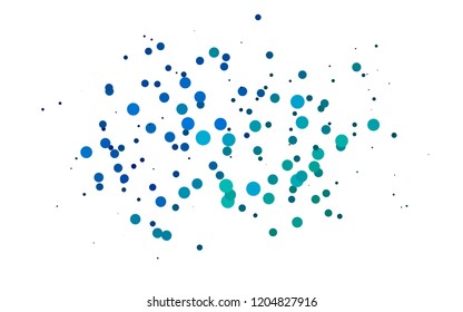 Light Blue, Green vector background with bubbles. Modern abstract illustration with colorful water drops. Design for posters, banners.