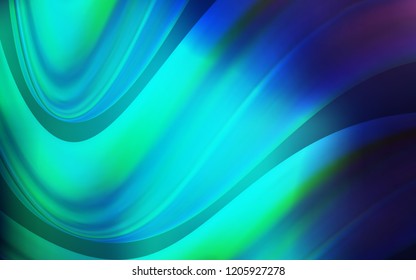 Light Blue, Green vector background with liquid shapes. Glitter abstract illustration with wry lines. Textured wave pattern for backgrounds.