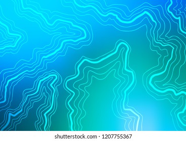Light Blue, Green vector background with curved circles. Colorful illustration in abstract marble style with gradient. The elegant pattern for brand book.