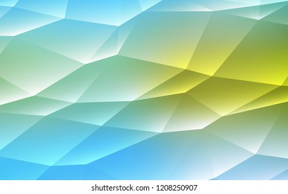 Light Blue, Green vector background with triangles. Illustration with set of colorful triangles. Modern template for your landing page.