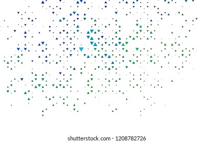Light Blue, Green vector background with triangles. Decorative design in abstract style with triangles. Pattern for busines ad, booklets, leaflets