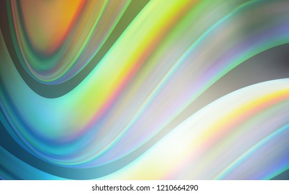 Light Blue, Green vector background with bent lines. An elegant bright illustration with gradient. A completely new memphis design for your business.